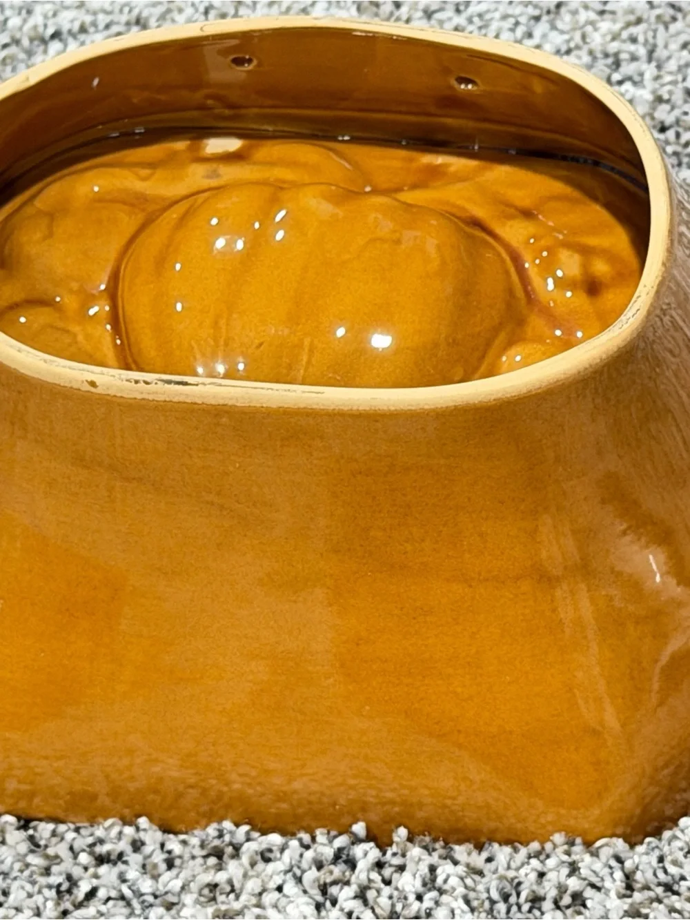 Crate&Barrel Glossy Amber Pumpkin Mold